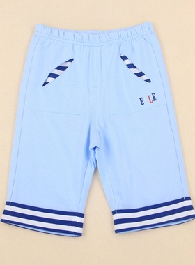 断码清仓 夏装新款ELLE专柜正品童装 男童百搭针织七分裤50244