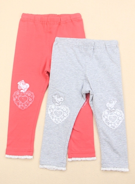 99选3夏新款史努比专柜正品童装 女童韩版针织打底裤九分裤50263