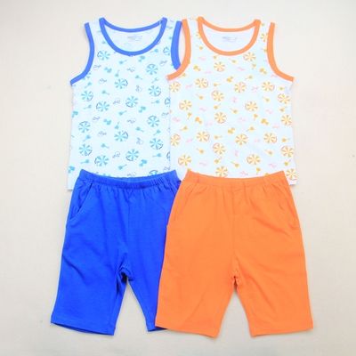 史努比男童全棉背心家居服套装