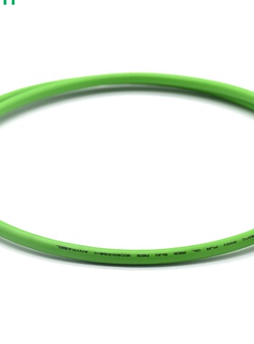 工业以太网M12 D 型转RJ45压接连接器绿色PUR线网线接头