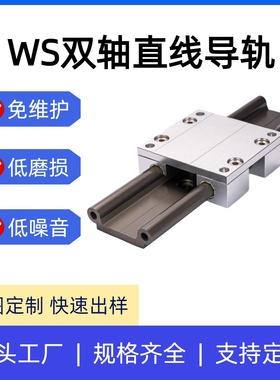 厂家直线导轨滑块WS-10-40双轨滑台模组WJ200UM全套轻量铝塑滑轨