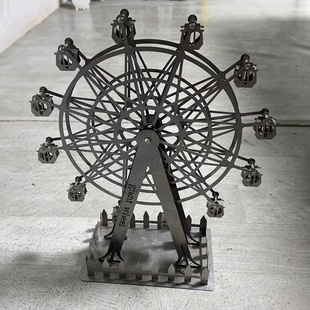 新款 Giant 饰品室花园夏天 旋转摩天轮金属工艺品摆件装 现 wheel