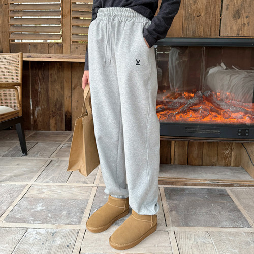 独特高品质女童加绒休闲运动裤冬