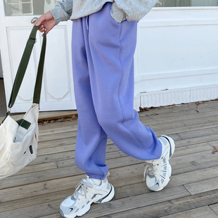 2026秋冬加绒女童休闲卫裤加厚运动裤中大童宽松束脚裤保暖高端品