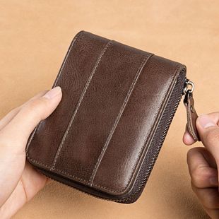 防盗刷一体多功能驾驶证卡包式 2025新款 皮夹钱夹 钱包短款 复古男士