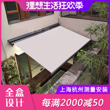 户外伸缩式阳台加厚折叠手摇遮阳棚1