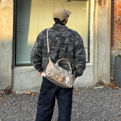 NIN设计师款通勤复古暗黑系原宿斜挎托特挎包男女枕头包个性街拍