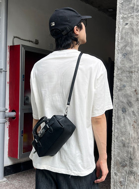 NIN设计师款个性时髦腋下枕头包男女生ins波士顿原宿小包潮pu手提