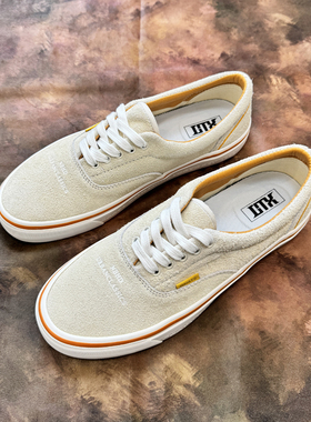 NBHD三方联名款小屁孩FTMD低帮男女板鞋米白色全麂皮复古休闲鞋