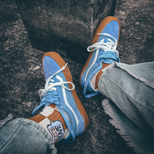 Old 板鞋 Skool时尚 复古低帮滑板鞋 百搭生胶底美式 奶油兰Premium