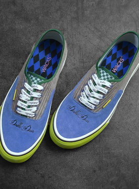 拉斯维加斯联名Feature美式复古滑板鞋紫棕灯芯绒拼接时尚休闲鞋