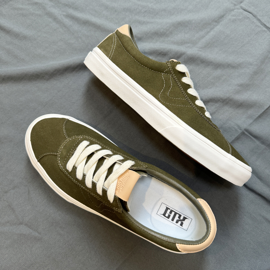设计师联名低帮橄榄绿全麂皮休闲滑板鞋Todd snyder Style 73 DX