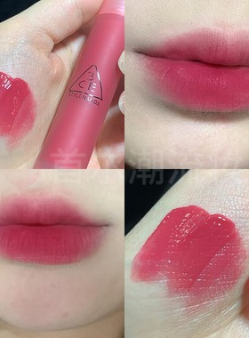 3ce水雾唇釉pink guava中样玫粉色桃粉色不易粘杯奶茶色裸色系女