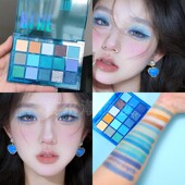 ucanbe眼影盘15色蓝绿色系金汤力舞台演唱会应援妆COS玩妆女平价