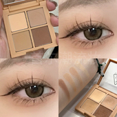 3ce四色眼影燕麦拿铁flat call大地色日常淡妆奶茶盘小盘便捷韩国