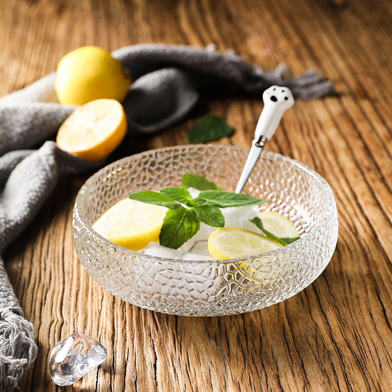 ins风简约日式玻璃碗糖果平缸