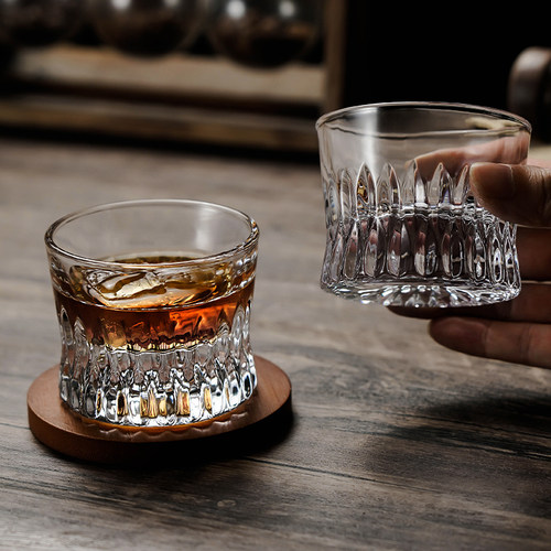 高档古典刻花威士忌酒杯烈酒杯
