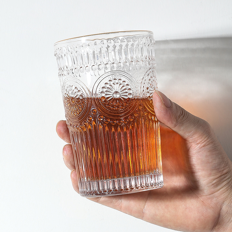 北欧潮流vintage复古浮雕杯子