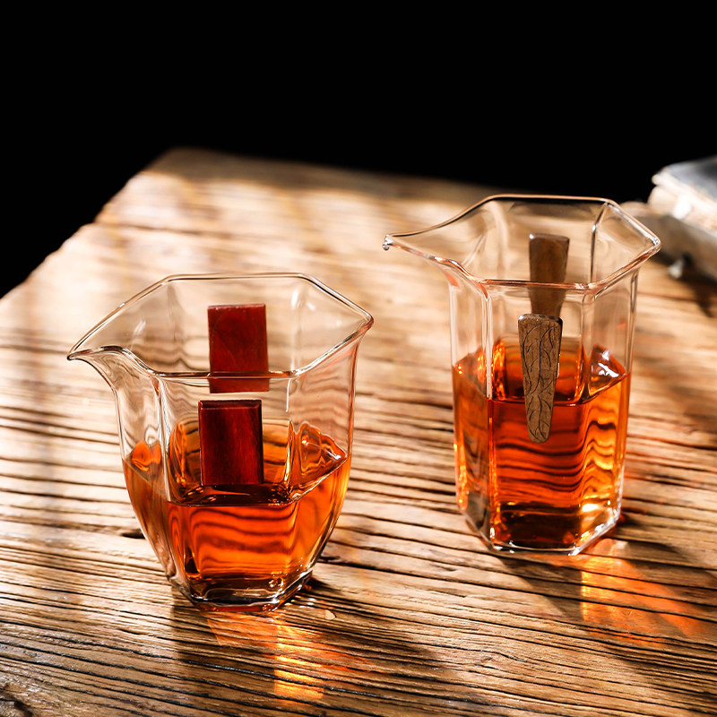 日式高档六角公道杯家用玻璃功夫茶杯复古主人杯公杯耐高温泡茶杯,餐饮具,公道杯,淘宝优惠券,粉丝福利购,淘宝优惠卷