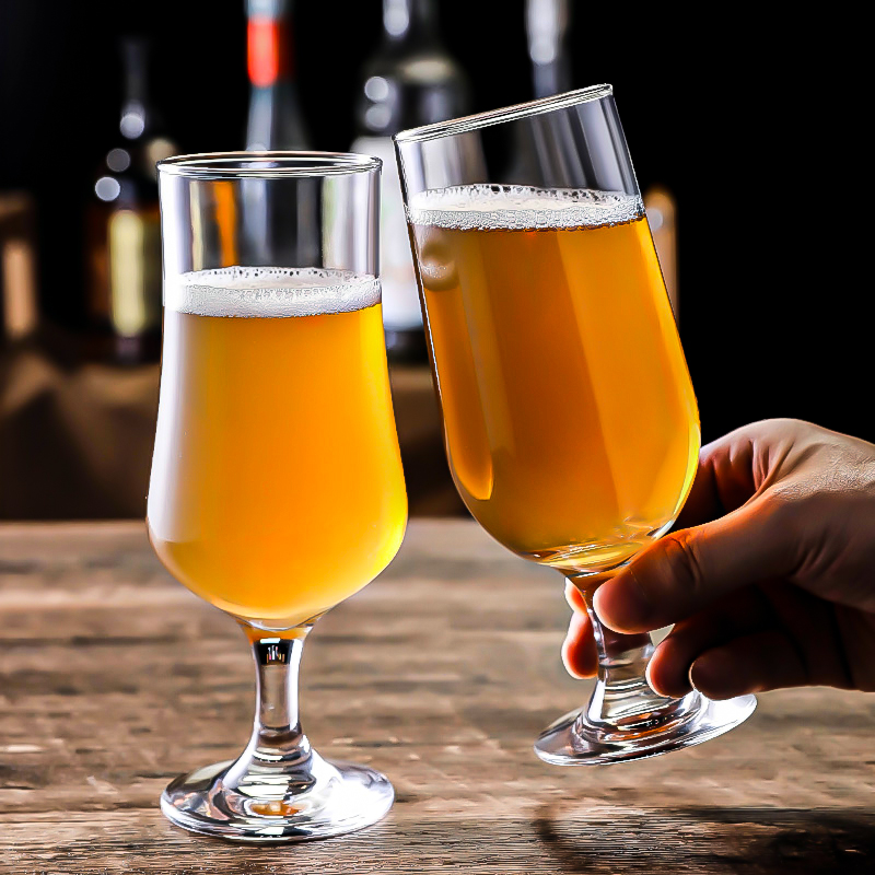 创意多功能高脚玻璃果汁杯啤酒杯