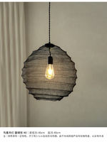 wood: Bird 's nest chandelier \ Balinese style Southeast Asian retro wabi-sabi style homestay designer dining and living room chandelier thumbnail 8