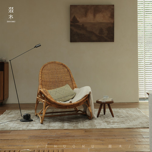 叕木东南亚复古休闲沙发椅