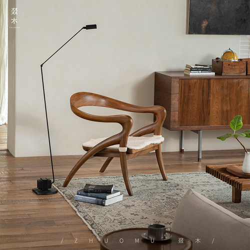 叕木印尼柚木贡多拉休闲椅