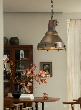 叕木|孟加拉船灯\怀旧复古中古侘寂工业风客餐厅民宿酒店loft吊灯