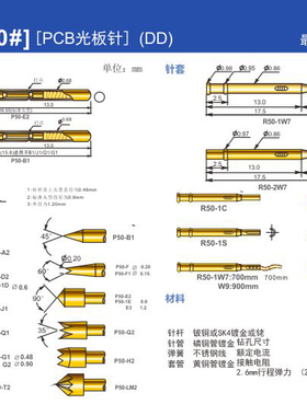 P50系列  0#探针 正品华荣探针PA50-APA50-BPA50-Q1PA50-F PA50-H