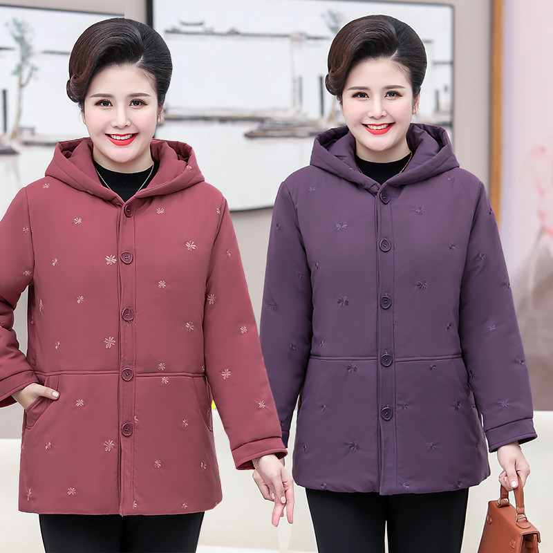 超大码200斤中老年女装冬装棉衣老年人衣服加肥胖太太妈妈装外套