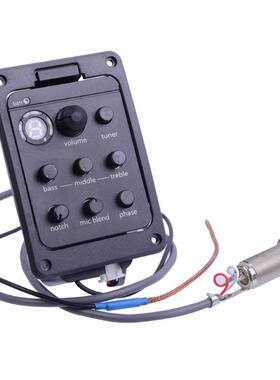 渔夫吉他拾音器EQ电箱301 ISYS吉他配件民谣拾音器液晶调音器