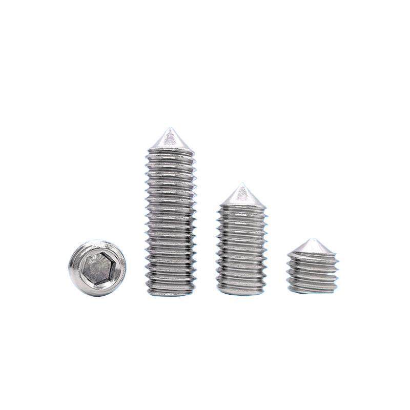 304不锈钢DIN914细牙紧定GB78无头幼牙止付机米顶丝M8M10M12