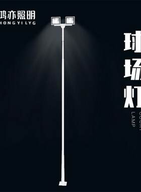 户外LED灯光球场专用照明灯防水超亮高杆灯双头三头T形篮球场路灯