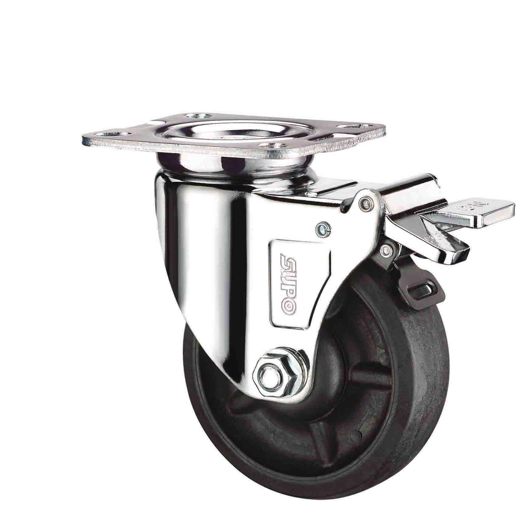 5寸 耐高温 尼龙 PA 带双刹车 万向SUPO向荣脚轮C05S-01A-125-652