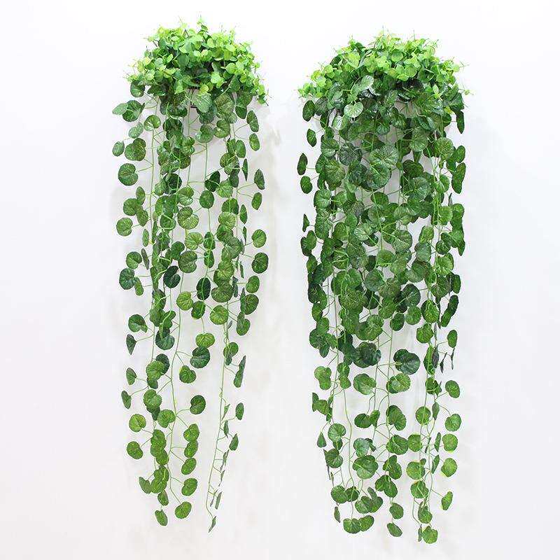 挂墙清新垂吊植物套装装饰仿真绿植垂藤吊藤墙面北欧假草花篮仿真