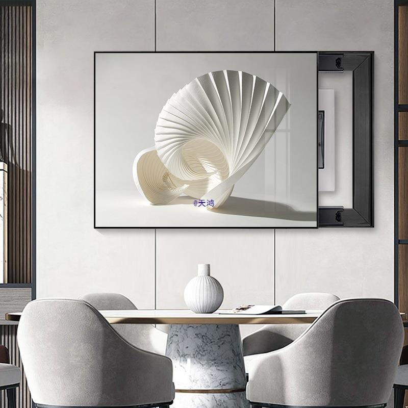 轻奢电表箱装饰画2025新款盖板免打孔遮挡配电箱弱电闸盒开关挂画