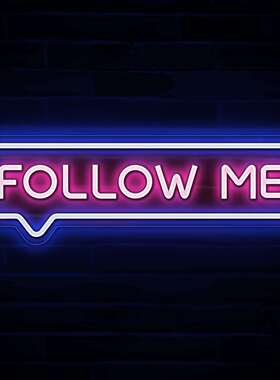 跨境FOLLOWME英文字母霓虹灯演唱会发光字招牌游戏场景装饰灯外贸