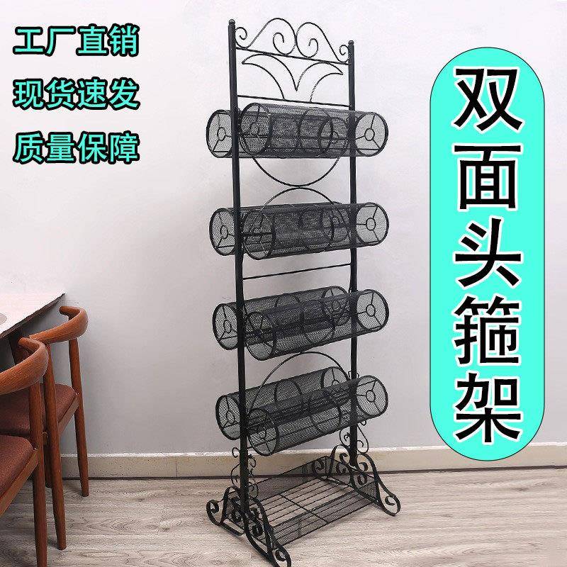 工厂铁艺落地五层头箍架头扣展示发箍发卡饰品店货架柜台头饰展架