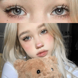 toppop冰山泪珠半年抛美瞳14.5mm大直径近视隐形眼镜灰混血7ST