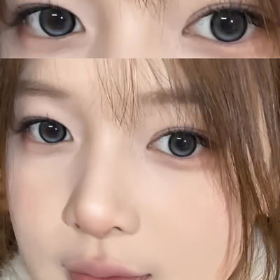 亚麻蓝】美瞳韩系秋冬新款半年抛两片装大小直径蓝色粗锁边DST