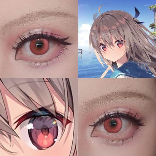 亚托莉cos美瞳半年抛大直径ATRI我挚爱的时光漫展彩色隐形眼贺ah