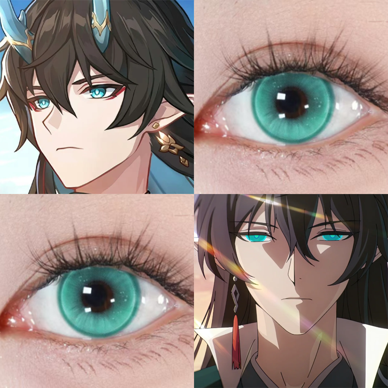 丹枫cos美瞳半年抛崩坏星穹铁道大直径蓝色显色隐形眼镜漫展3tb