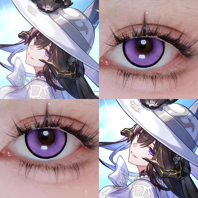 崩坏星穹铁道大丽花cos美瞳跃动心跳紫桑果气泡幻系紫显色紫色AH