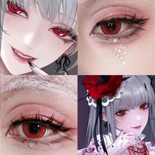 可可莉克cos美瞳红色无期迷途艾因李莓玲鬼舞辻无惨散华礼弥女8ST