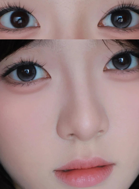 eyepony羁绊眼泪美瞳黑灰色半年抛混血大小直径三明治隐形眼镜5tb