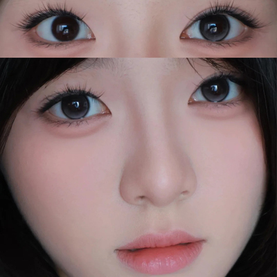 eyepony羁绊眼泪美瞳黑灰色半年抛混血大小直径三明治隐形眼镜5tb