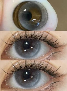 truecon星河冰灰美瞳半年抛蓝色混血大小直径隐形眼镜正品旗舰ZST