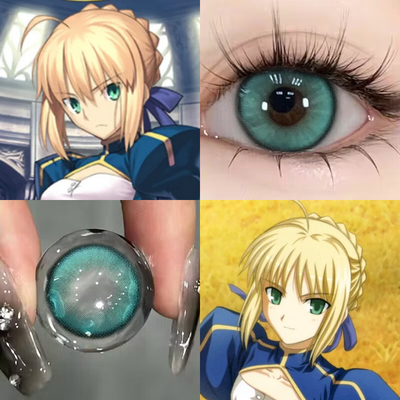 阿尔托莉雅cos美瞳半年抛FateSaber小大直径显色隐形眼镜漫展3ST