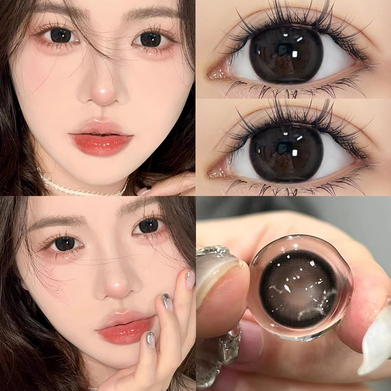 himi黑不溜秋美瞳日抛粉色沙滩10片装一次性大小直径自然百搭3TB