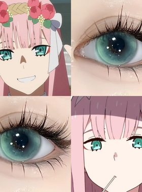 02国家队cos美瞳绿色半年抛大直径女绿色混血漫展彩色隐形眼镜8ST